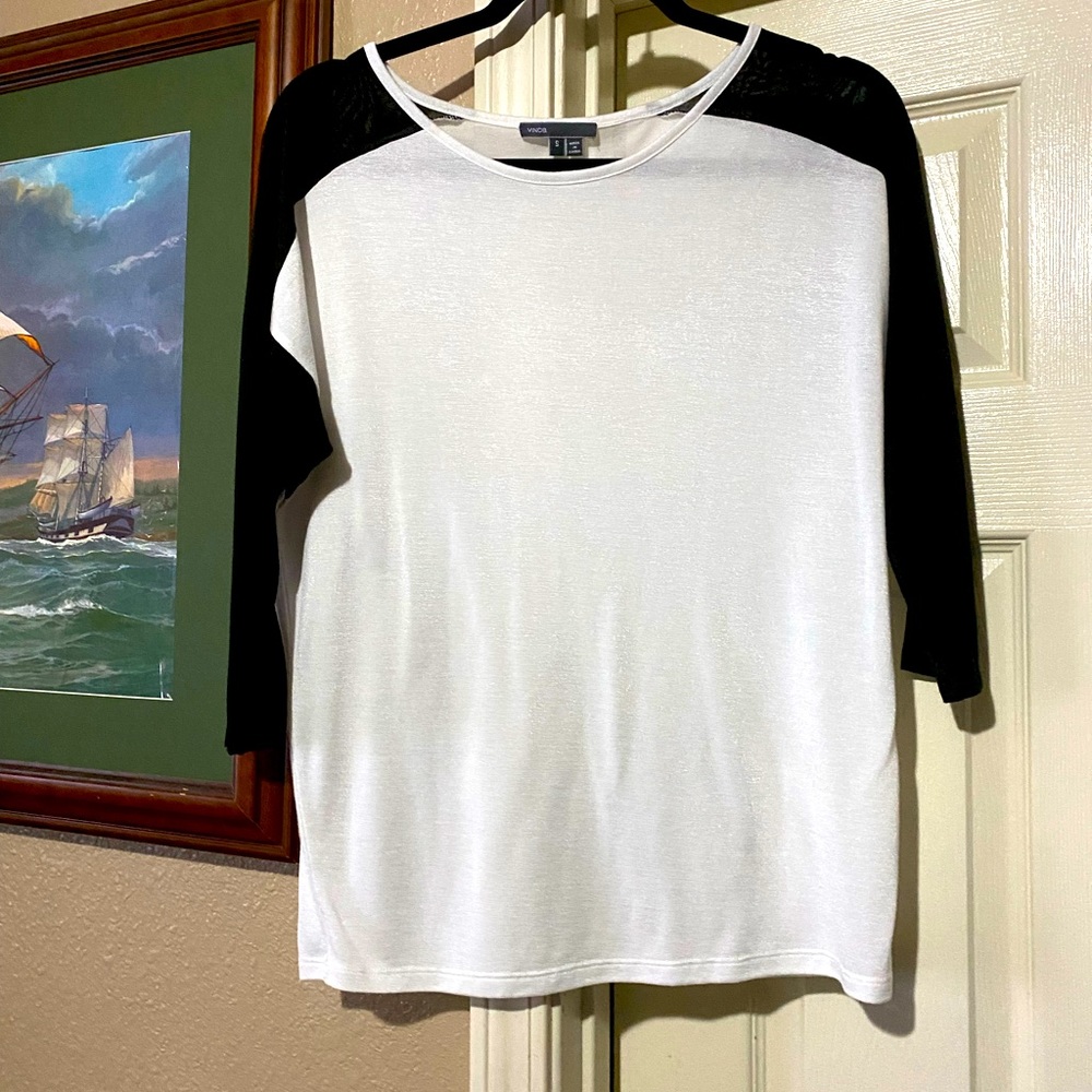 Vince White and Black Tee